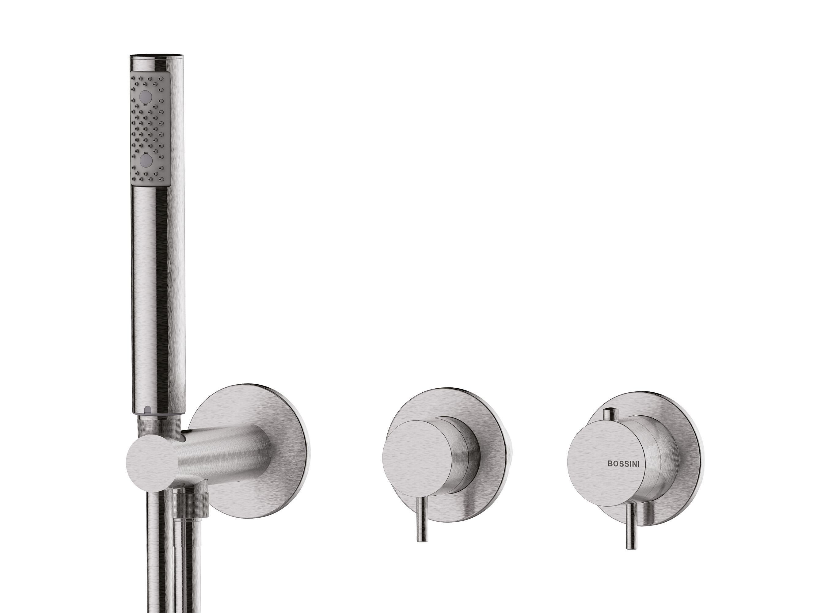 Нержавеющая сталь 3 отверстия термостатический смеситель для душа Bossini NOBU-Inox AISI 316L ARCH-00059929 - Вид №1