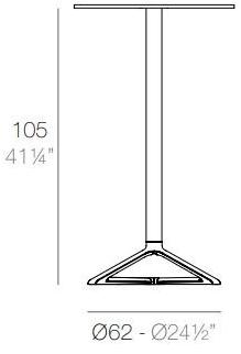 VONDOM Садовый стол складной высокий Delta sun-id-1487366 - Вид №3