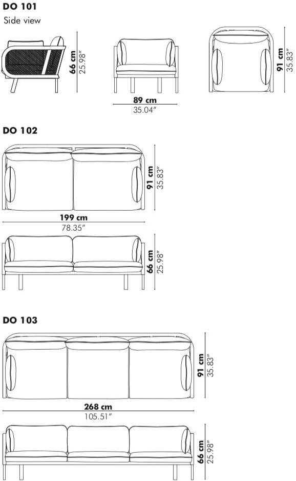 BuzziSpace 2-местный тканевый диван Buzzicane sun-id-1410981 - Вид №4