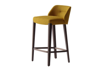 Тканевый стул со спинкой и подставкой для ног