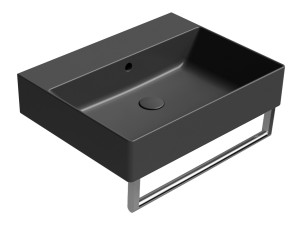 Прямоугольная керамическая раковина с переливом