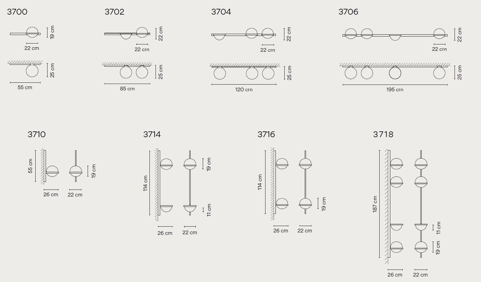 Выдувное стекло светодиодный настенный светильник Vibia Пальма ARCH-00015510 - Вид №9