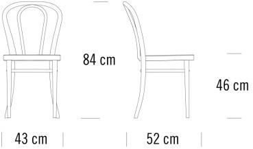 Thonet Деревянный стул с тростниковым сиденьем 218 sun-id-1351061 - Вид №1