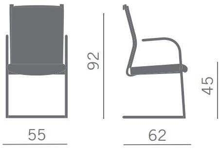 Kastel Консольный стул для конференций с подлокотниками Kruna plus sun-id-1470580 - Вид №1