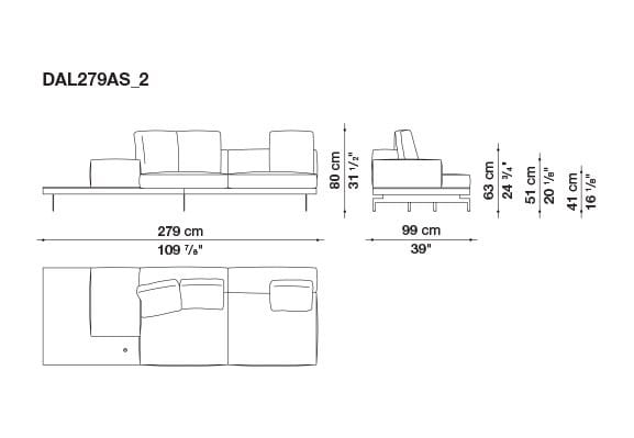 3-местный тканевый диван с полуостровом B&B Italia док ARCH-00061121 - Вид №184