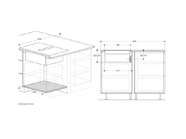 Индукционная плита со встроенной вытяжкой GAGGENAU серия 400 ARCH-00149475 - Вид №2