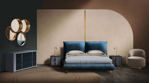 Деревянная прямоугольная тумбочка с ящиками