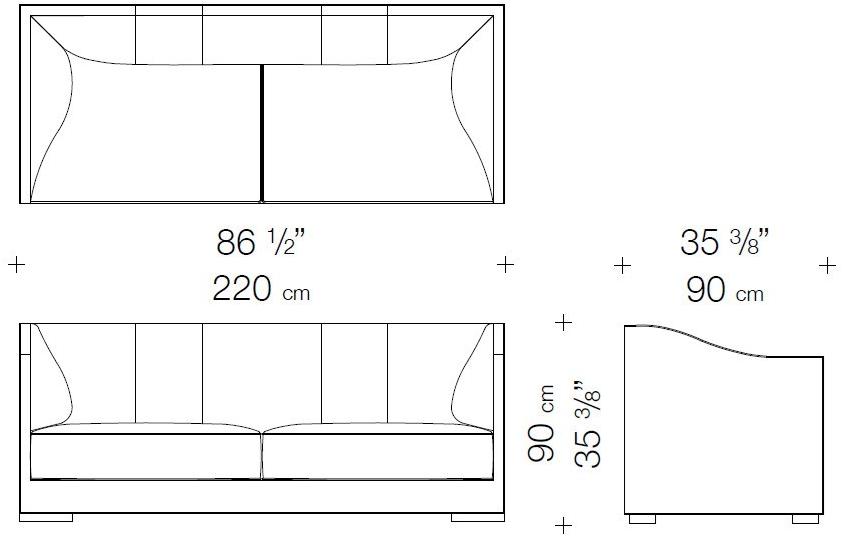 Garbarino Съемный тканевый диван  Myo 2pl  - Вид №2