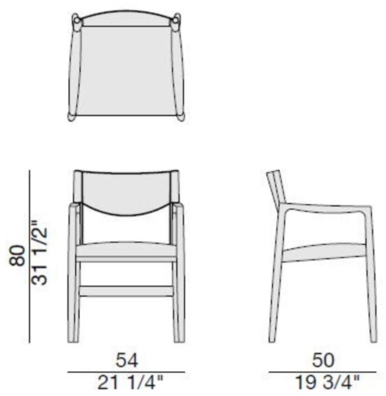 Porada Деревянный стул с тканевой и кожаной обивкой Nineteen sun-id-1433524 - Вид №2