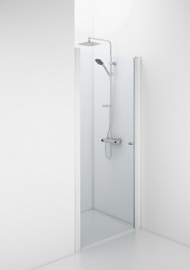 59770180 Решение IFO Space для ниши СПВК, белые лакированные профили, прозрачное стекло с ручкой, ниша СПВК 1100