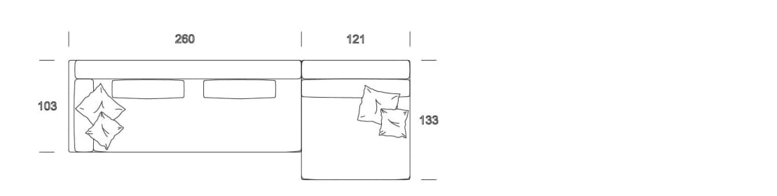Тканевый диван с полуостровом Former In Italia ARCH-00106171 - Вид №4