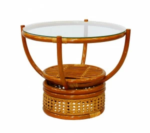 Столик кофейный круглый Basis ЭКО ДИЗАЙН ПЛЕТЕНАЯ 009730 Бежевый