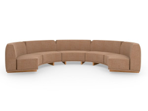 Тканевый изогнутый модульный садовый диван