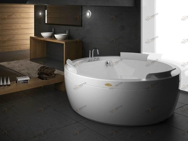 Jacuzzi® Круглая отдельно стоящая ванна в современном стиле sun-id-1475150