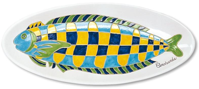 Cerasarda Овальный поднос из керамики Piatti da collezione sun-id-1465422 - Вид №2