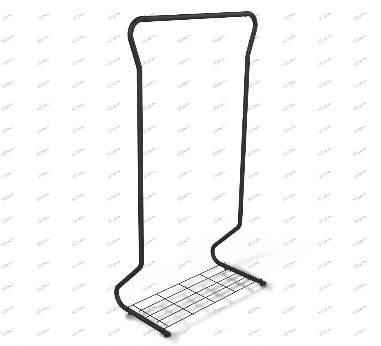 Вешалка гардеробная с ножкой чёрная SHEFFILTON ДИЗАЙНЕРСКИЕ 015545 Чёрный;серый 