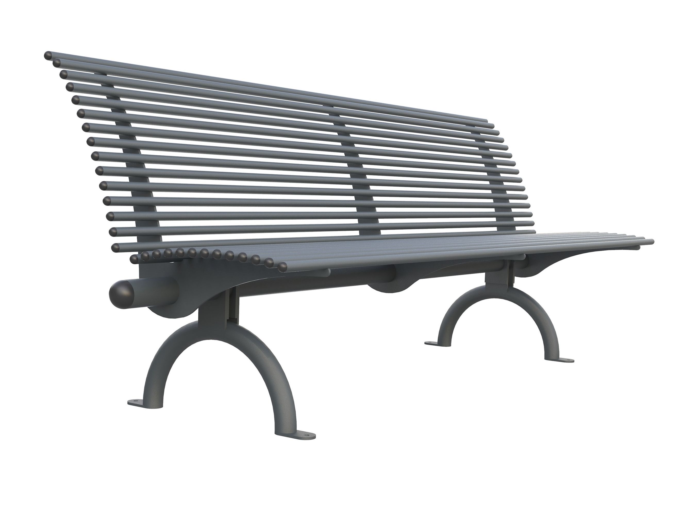 Стальная скамья со спинкой Lazzari Gallipoli ARCH-00148429