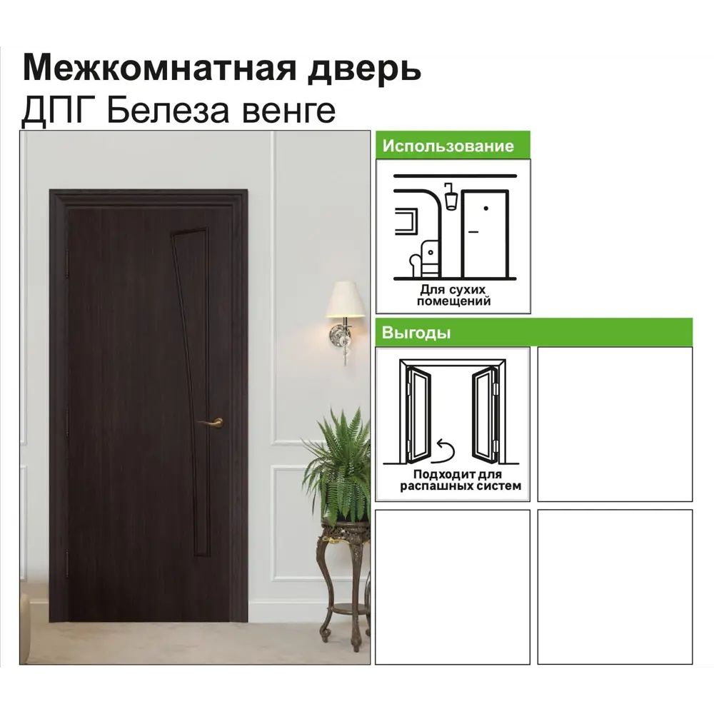 Дверь межкомнатная глухая ламинированная Белеза 80x200 см цвет венге 81933667 STLM-2174817 КРАСНОДЕРЕВЩИК  - Вид №9