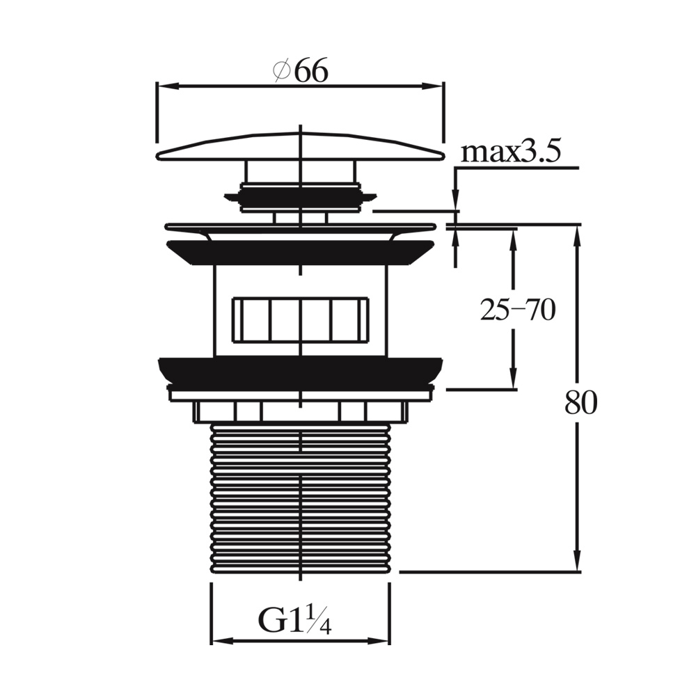 Донный клапан автомат Raiber RLB-884 RLB-884 Santreyd  - Вид №2