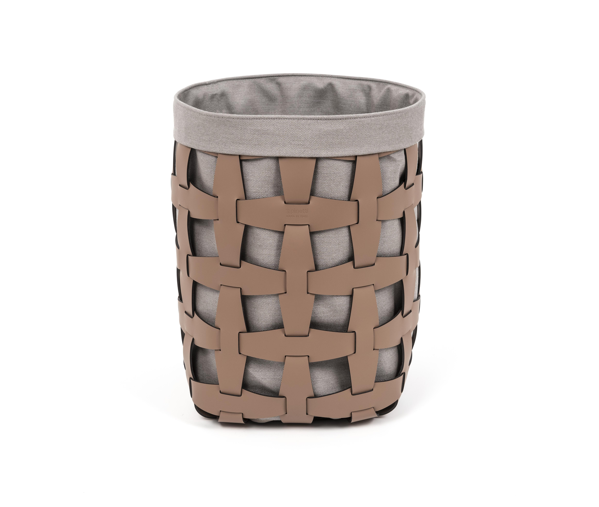 Корзина с крючком - 35X35H43,5 см / регенерированная кожа_крем Pinetti 00.0191.082.027 - Вид №3