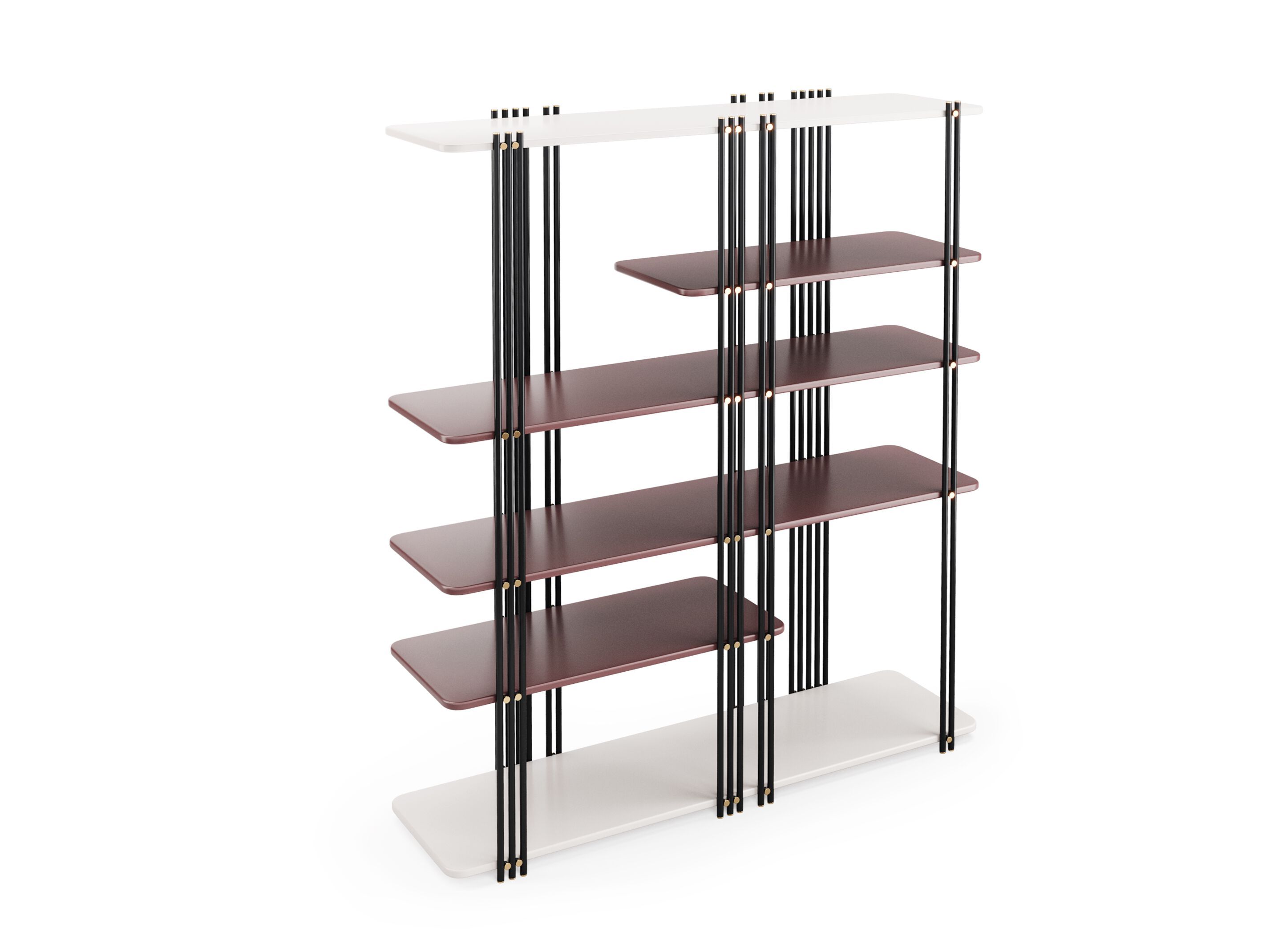 Книжный шкаф из стали и дерева PRADDY Natur ARCH-00026206