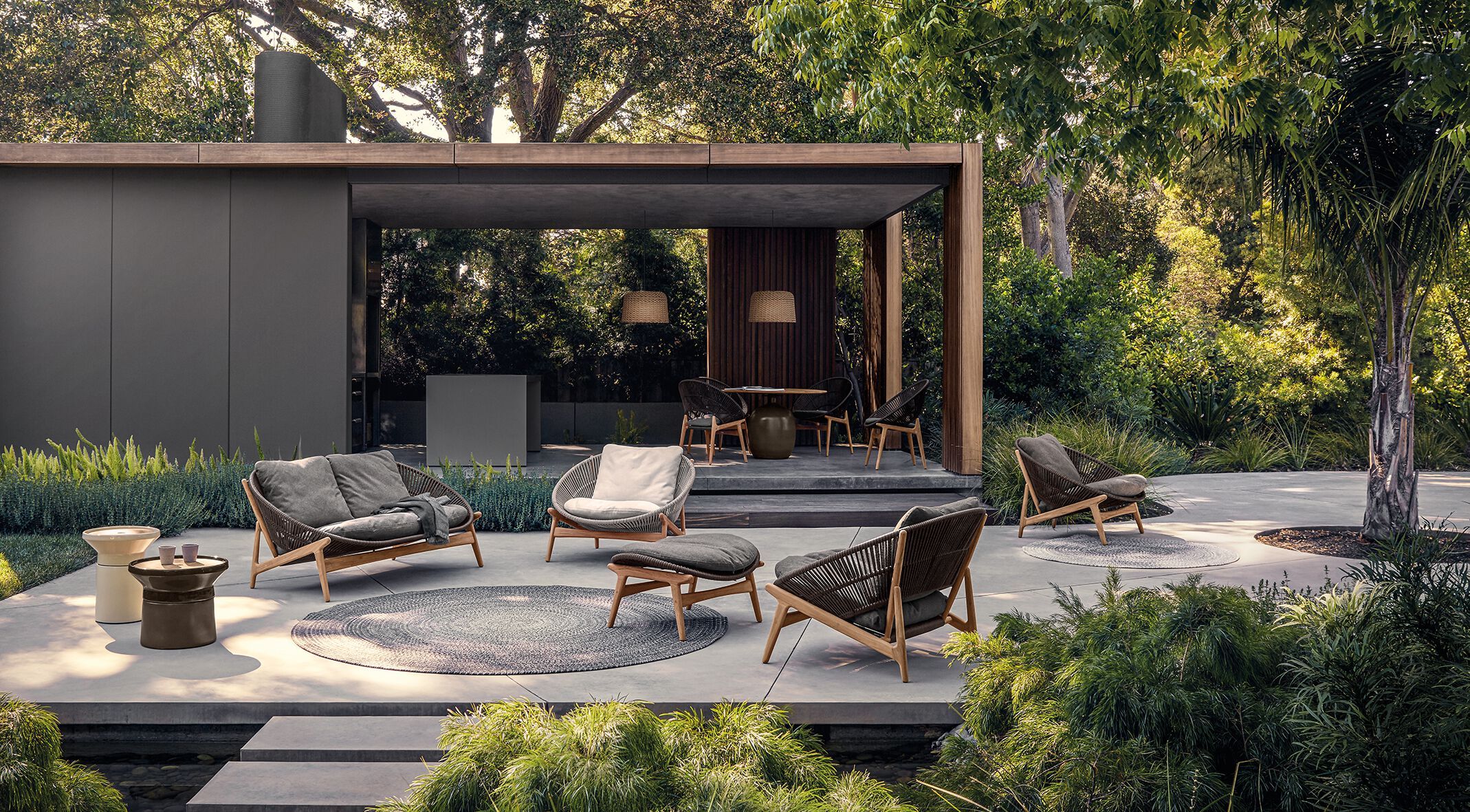 2-местный тканевый садовый диван Gloster ARCH-00081275 - Вид №3