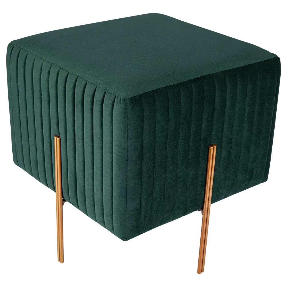 Пуф Santreyd велюр темно-зеленый 40×42 см - комфорт и стиль 89392881 STLM-1349437