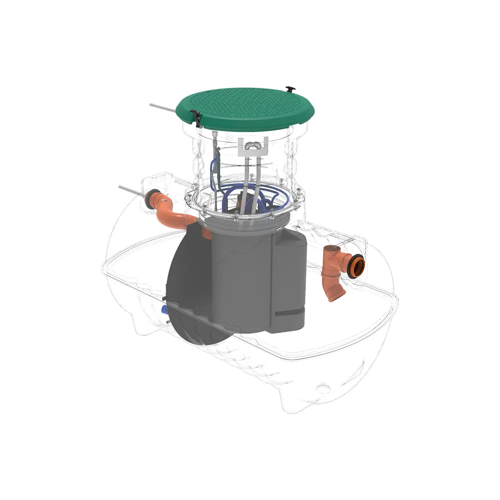 Станция биологической очистки четрыхкамерная Rostok Ground 4 Pro 1800 литров 800 л/сутки STLM-2204309 - Вид №8