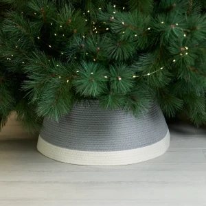 Декоративная корзина для елки KREAFORTA 60×23 см серый 89420785