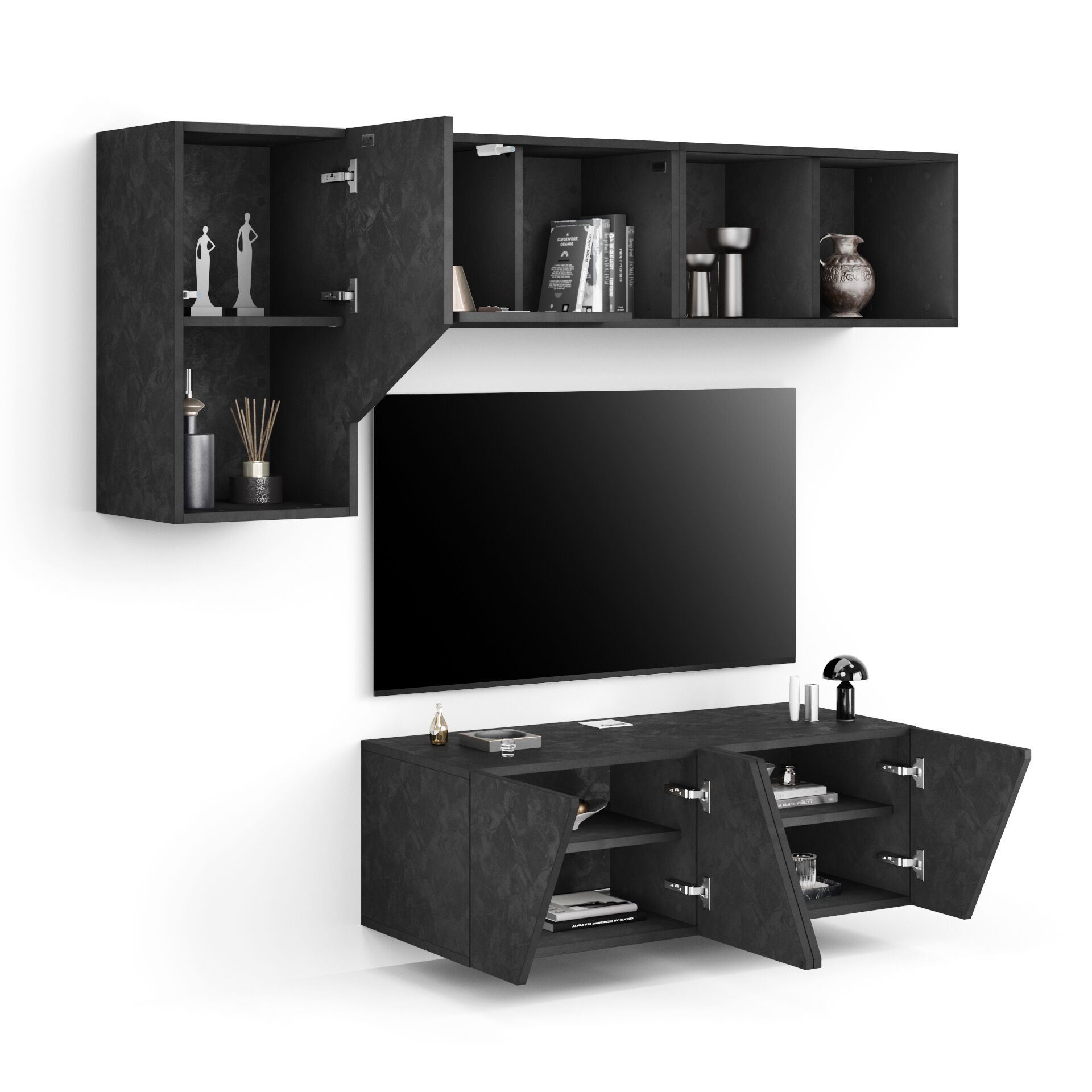 Модульная стена установила оборудованную стену в меламинированном Mobili Fiver EMMA ARCH-00091039 - Вид №30