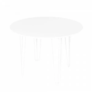 Стол круглый обеденный белый 100 см "Спутник" WOODI  00-3966054 Белый