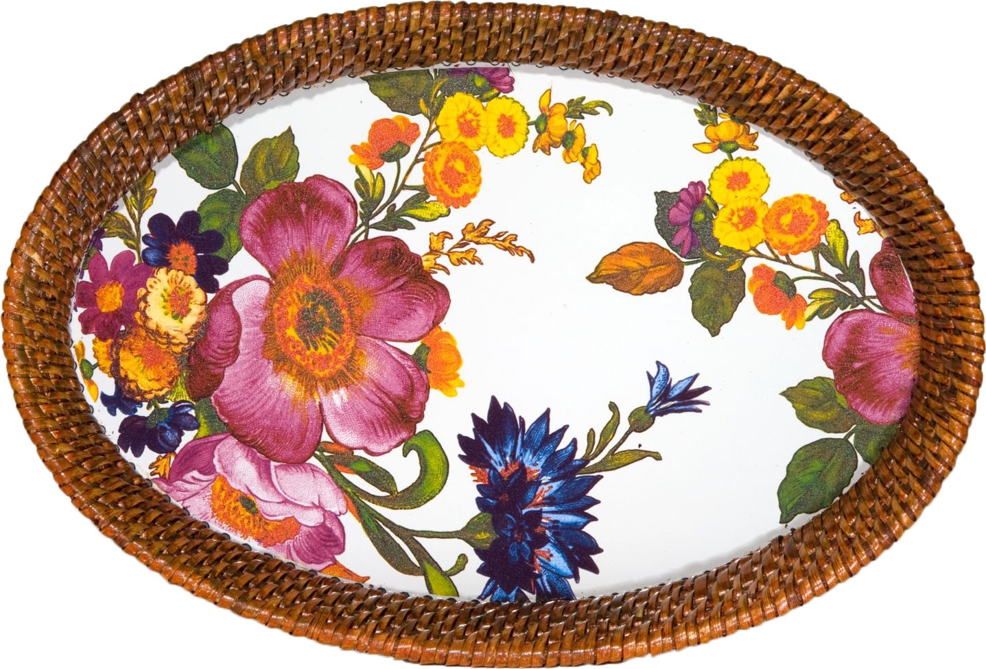 10635250 Mackenzie-Childs Поднос круглый "Flower Market" Сталь 