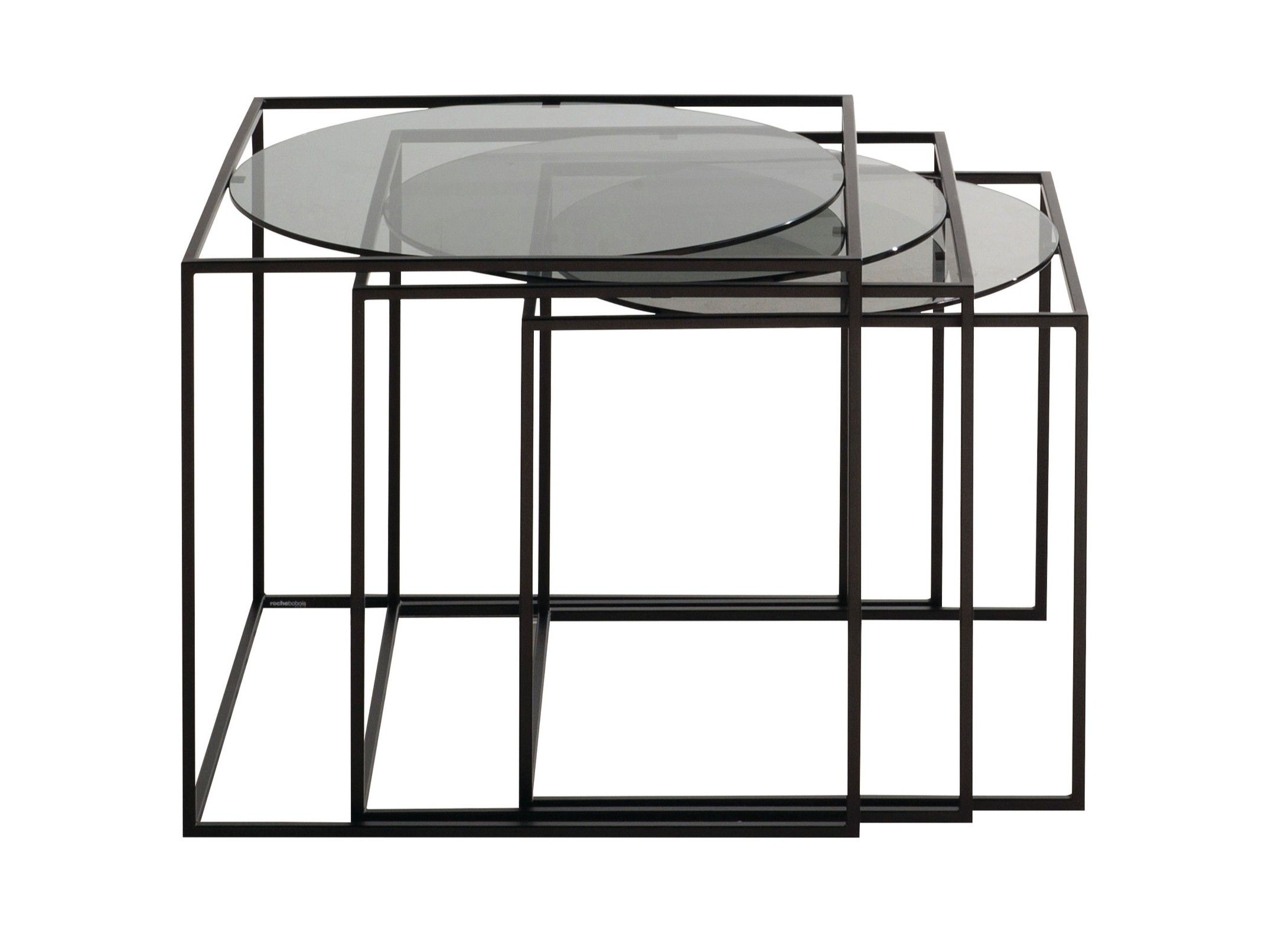 Квадратный металлический журнальный столик ROCHE BOBOIS G3 ARCH-00012807