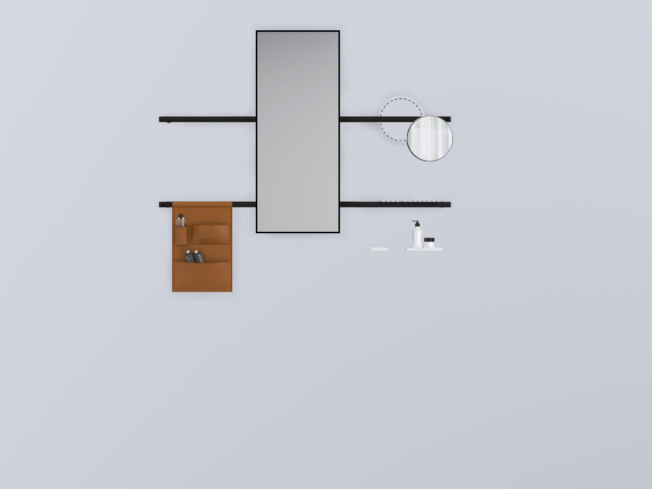 SWSTR-NM+SWSPR-NM+SWSPI-CM+SWM10-BI+SWM20-BI+SWSCR-NA прямоугольный стали cielo Siwa Ceramica Cielo