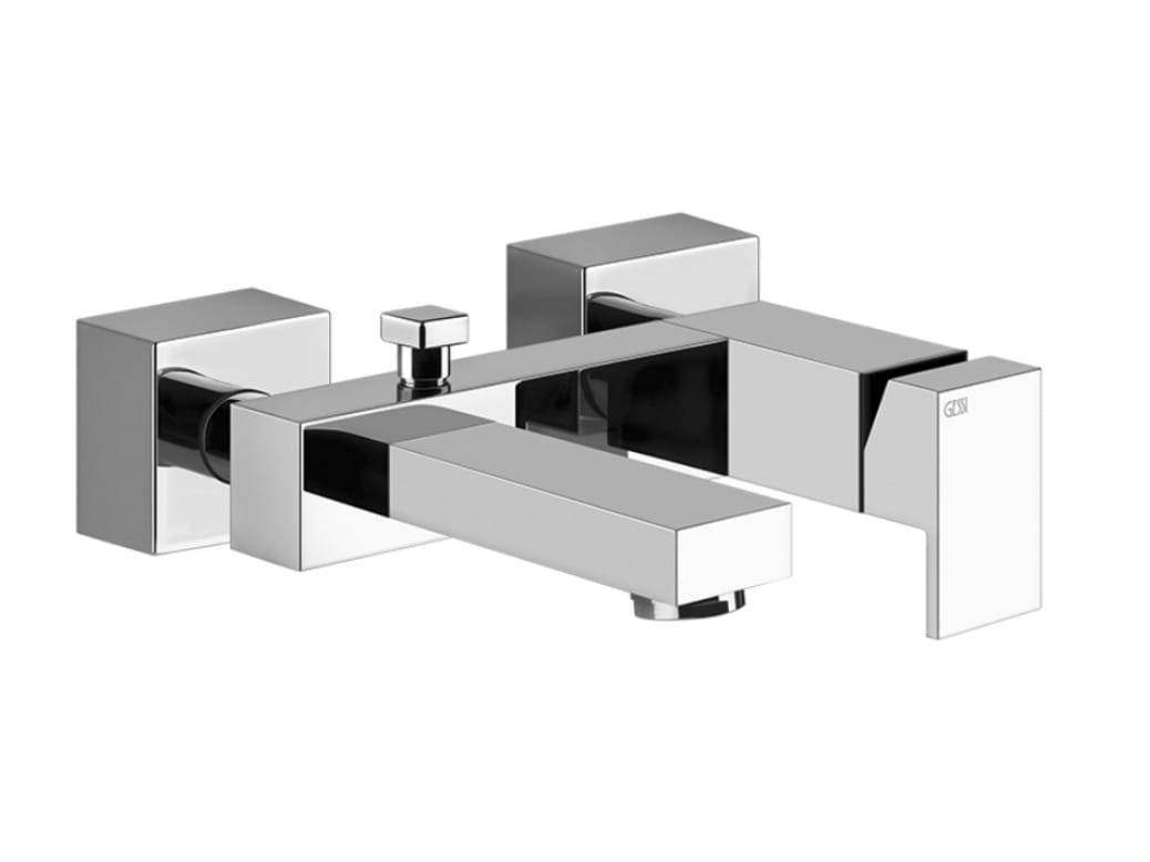 Смеситель для ванны с 2 отверстиями из латуни с переключателем Gessi прямоугольник ARCH-00110830 - Вид №1
