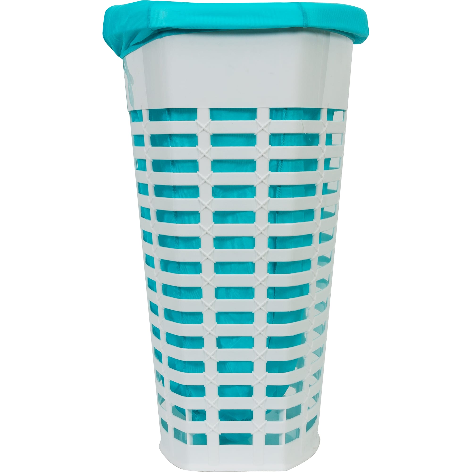 82118693 Корзина для белья с чехлом, 470х360х600 мм, цвет голубой PALM Santreyd - Вид №1