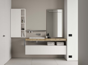 Подвесной умывальник с ящиками