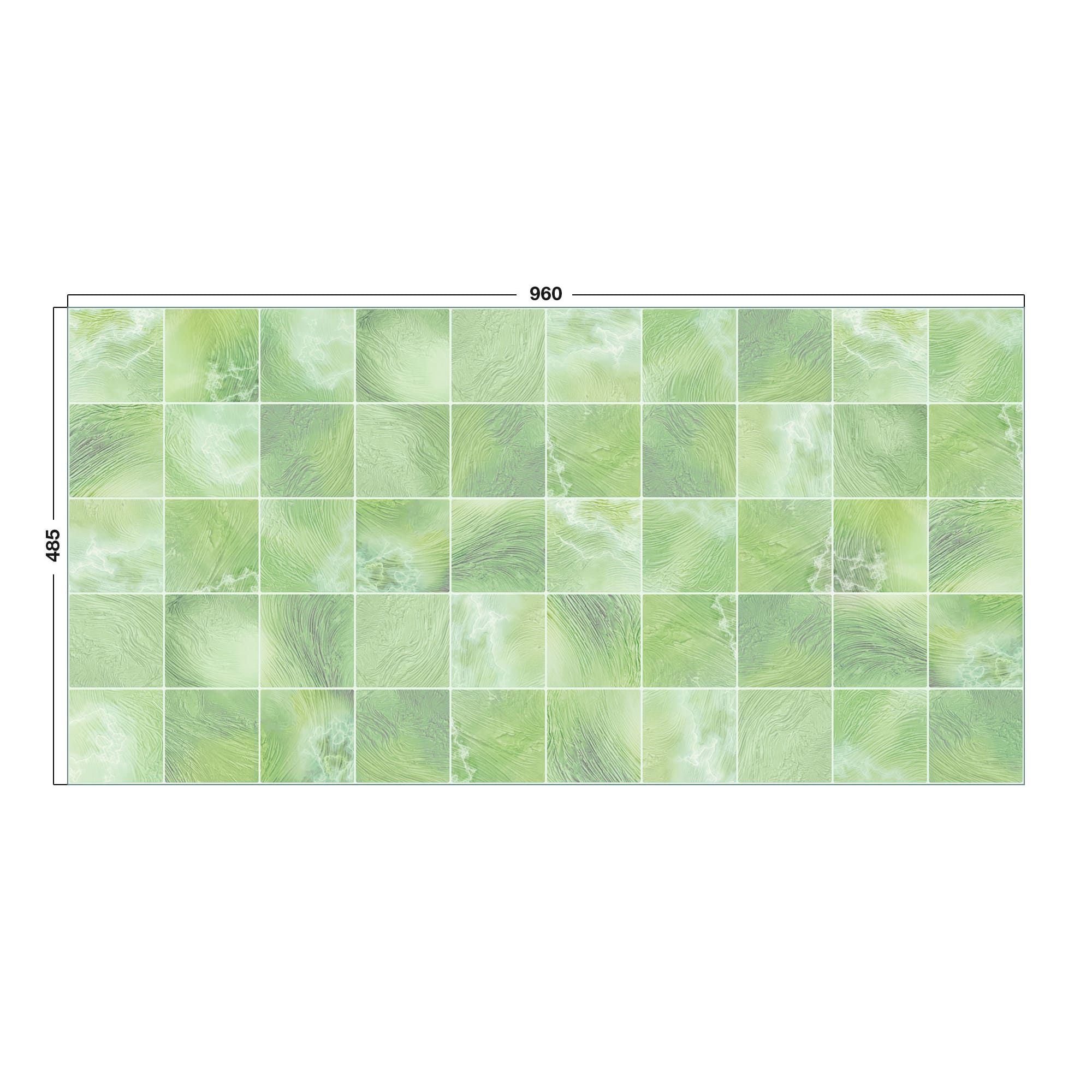 18018170 Панель ПВХ листовая 0.3 мм 960х485 мм Алоэ 0.47 м² Santreyd  - Вид №1