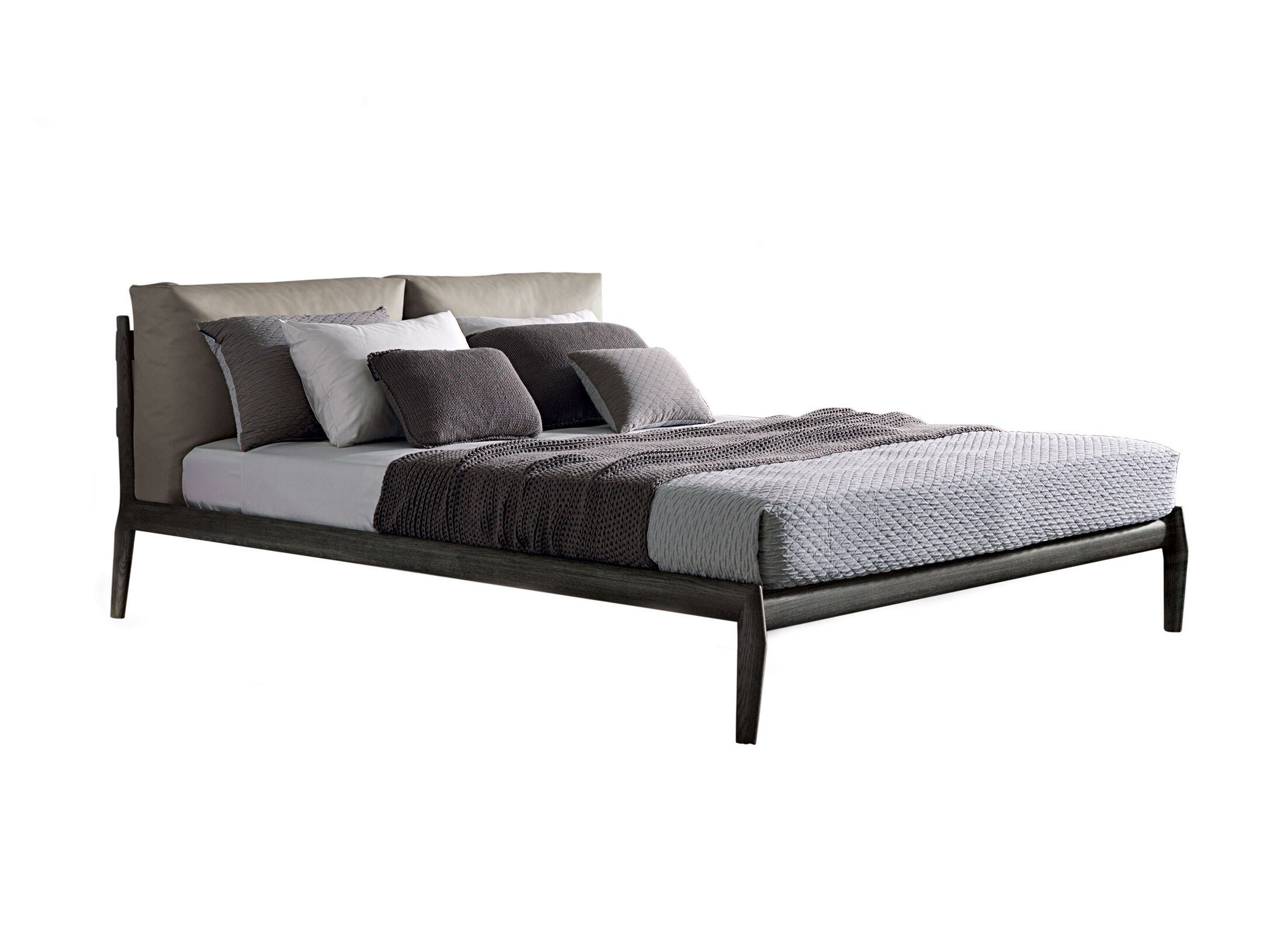 Съемная двуспальная кровать с мягким изголовьем MisuraEmme ELADIO ARCH-00063220