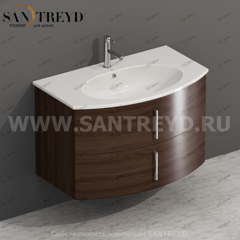 MDMC80Y6167 Тумба с двумя ящиками 78 см коричневая Globo 4ALL Италия Ceramica Globo