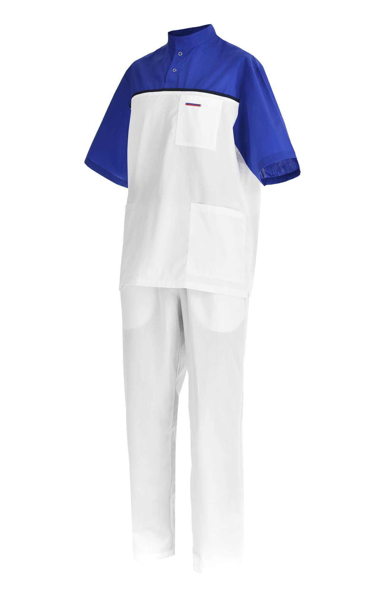 61946 Костюм "Лидер" белый василек  Медицинская одежда  размер 52-54/170-176 Спецодежда  - Вид №2