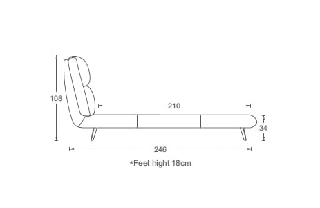 Кожаная мягкая двуспальная кровать CAMPO DE' FIORI LOOM ARCH-00129902 - Вид №4