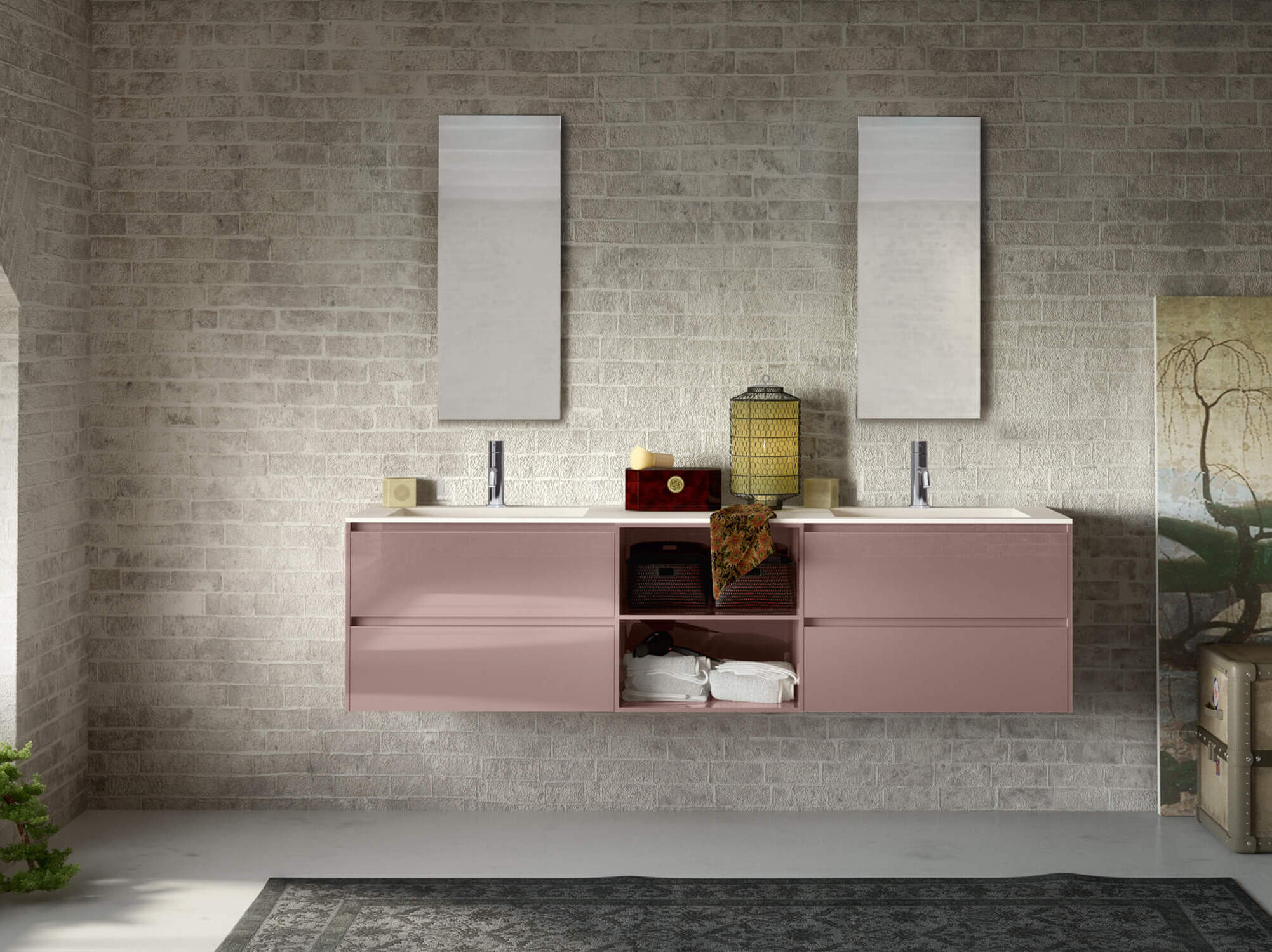 Двойной подвесной умывальник с ящиками Gruppo Geromin Change ARCH-00037462