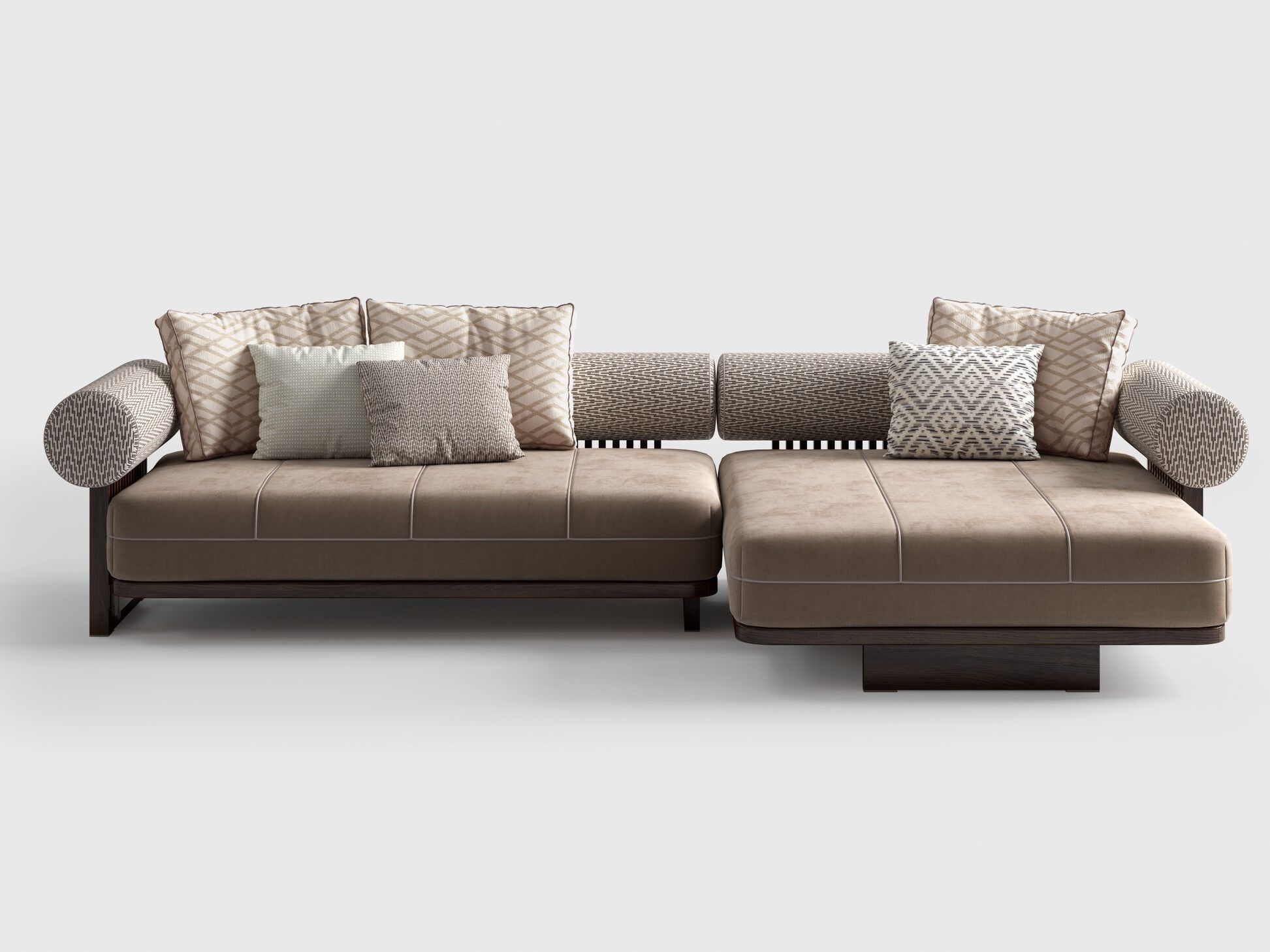 Тканевый модульный садовый диван CPRN HOMOOD Shapes Outdoor ARCH-00037544 - Вид №1