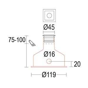 Алюминиевый настенный светодиодный маркер
