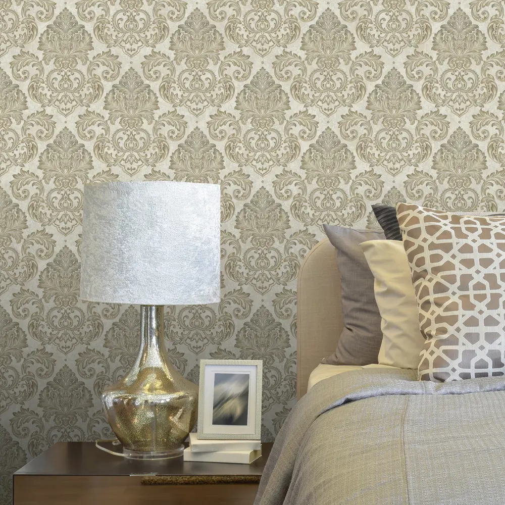Обои флизелиновые Euro Decor Barocco бежевые 1.06 м 3700-4 81961340 STLM-2041901 - Вид №3