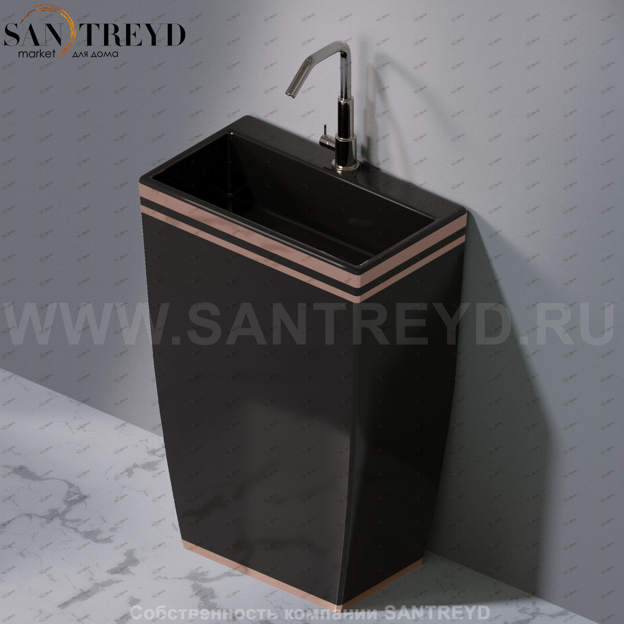 L115476R Напольная раковина стоящая прямоугольная A. e T. Italia Tower AeT ITALIA