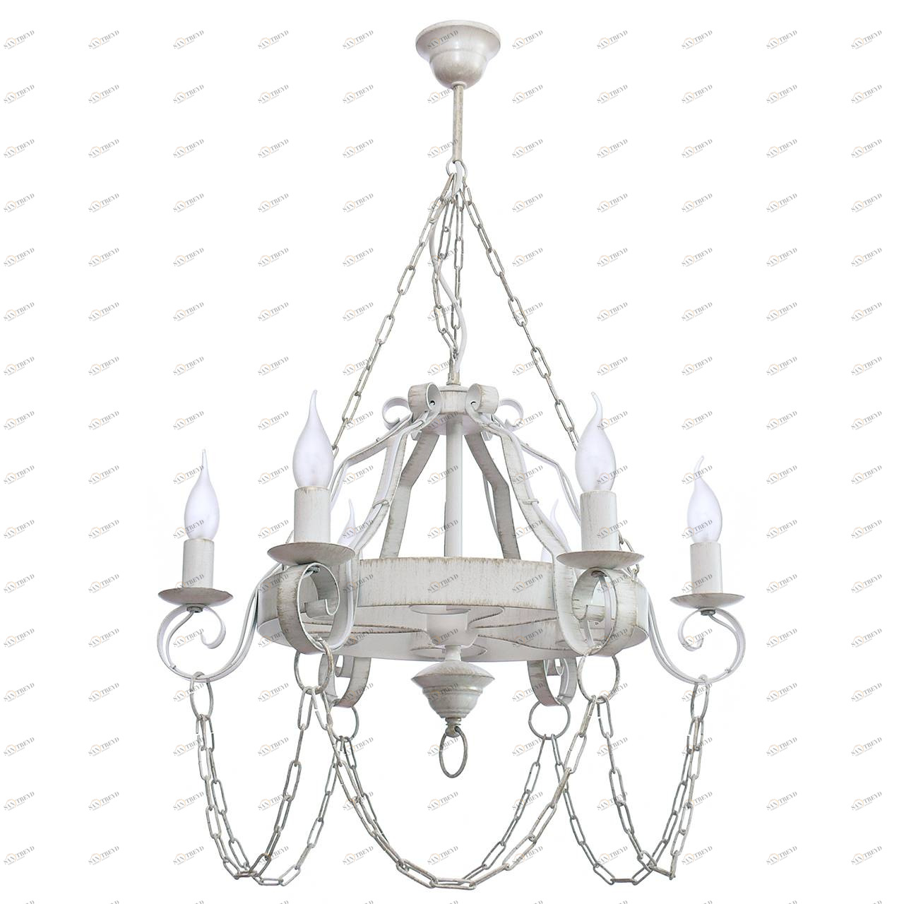 Люстра дизайнерская About белая 10133-6L SUPERNW СВЕЧИ 056778 Белый 