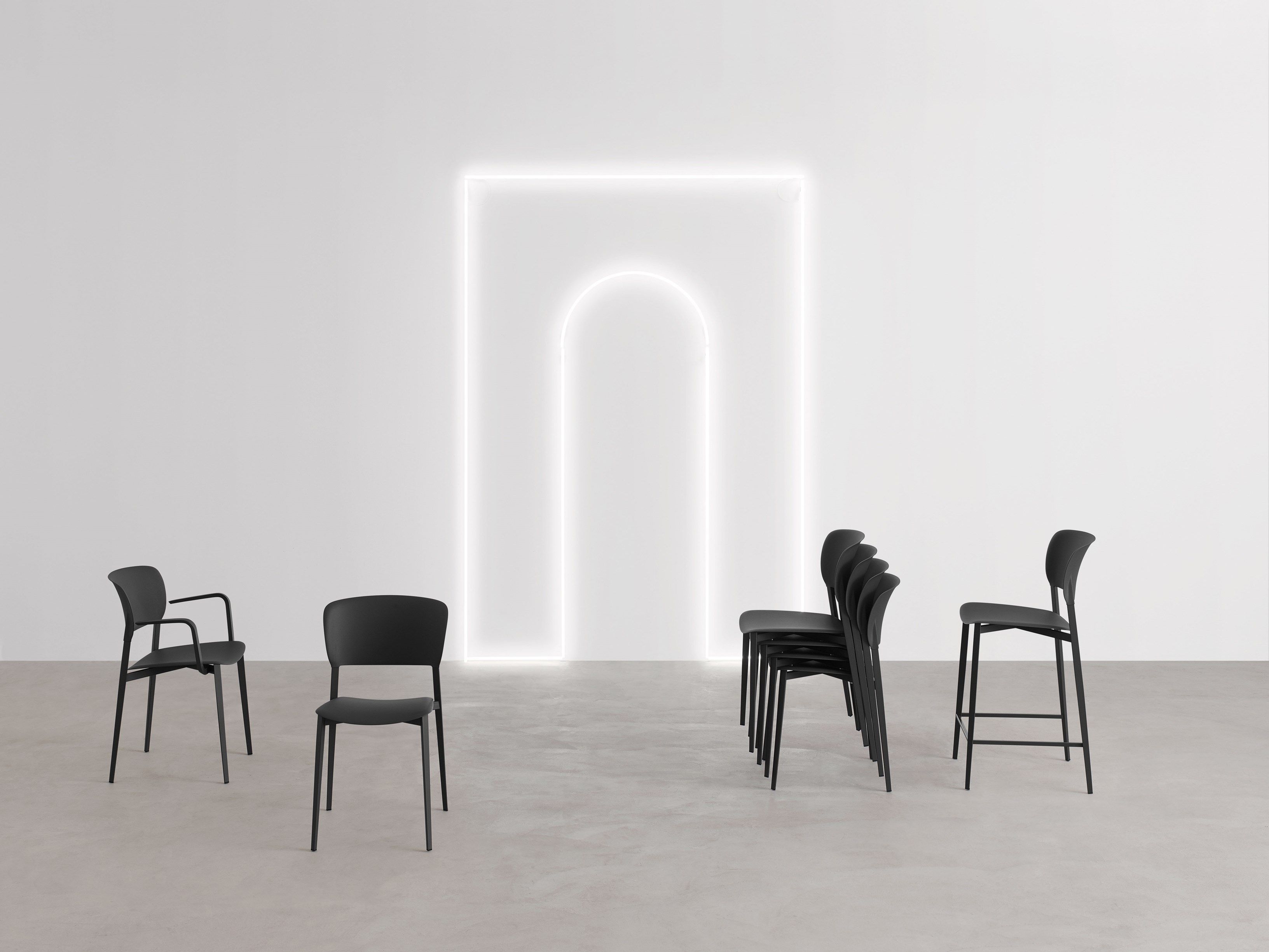 Штабелируемый стул из полипропилена с подлокотниками Desalto ARCH-00065388 - Вид №4