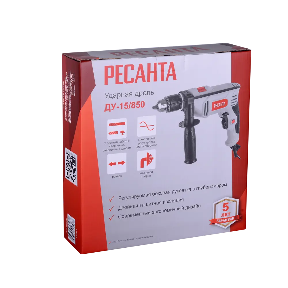 Дрель сетевая ударная Ресанта ДУ-15/850ЛМ, 850 Вт STLM-2149901 - Вид №7